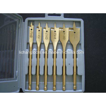 6PCS verzinntes flaches Bits-Set mit Kunststoffbox